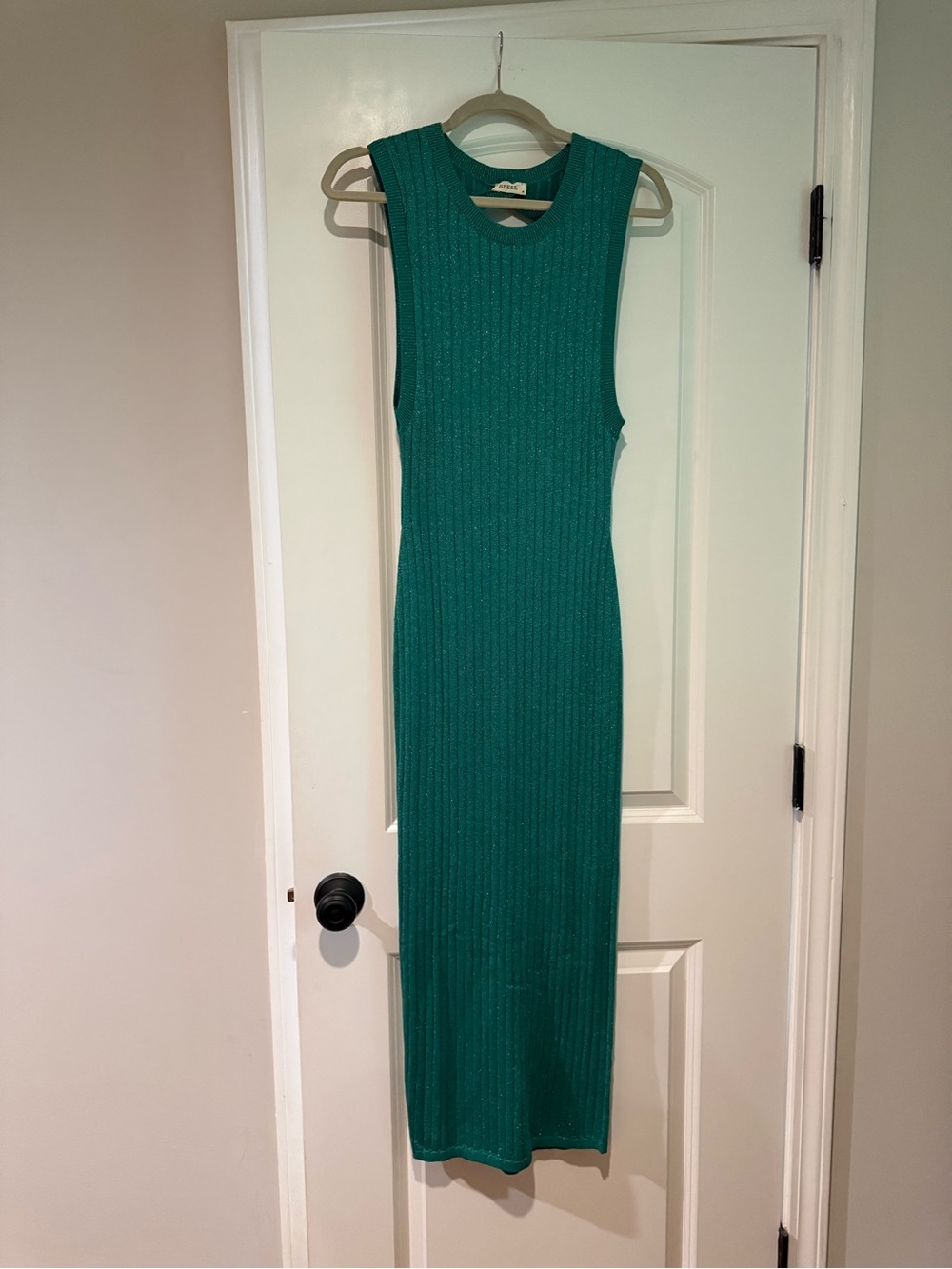Revolve “Spell” Brand Sleeveless Rib Knit Midi Dress - Teal/Green